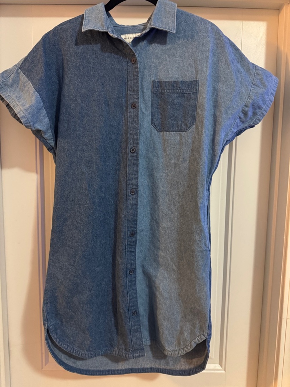 Free Assembly Light Blue Denim Shirt Dress